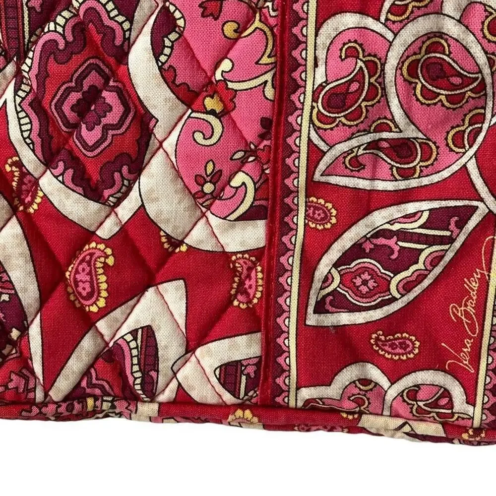 Vera Bradley Rosy Posies Tablet Sleeve eReader Cover Quilted Red Pink Case
